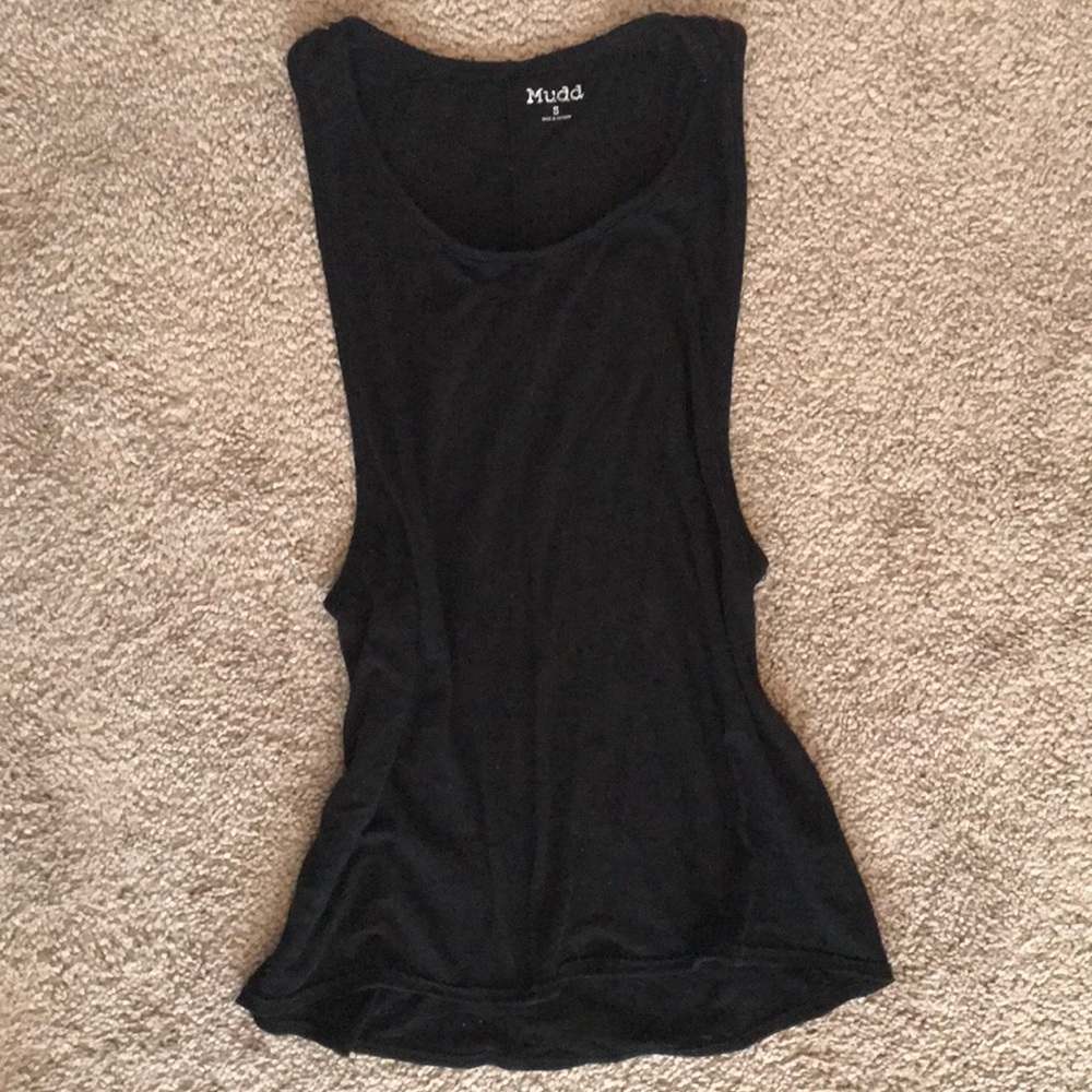 Black top with peak-a-boo sides